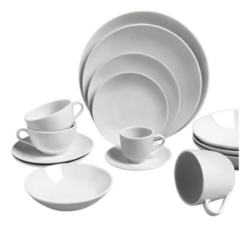 Playos Hondos Postre Tazas 16 Pz Tsuji 2100 Vajilla Porcelan