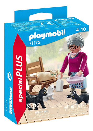 Playmobil Special Plus 71172 Abuela Con Gatos