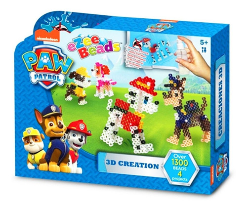 Paw Patrol Juego De Creaciones 3d Ezee Beads Nickelodeon