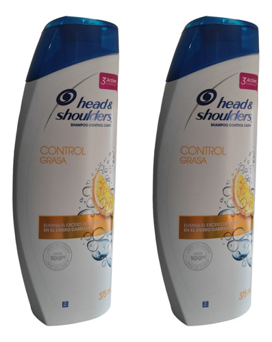 Pack 2 Shampoo Head & Shoulders Anticasp Control Grasa 375ml
