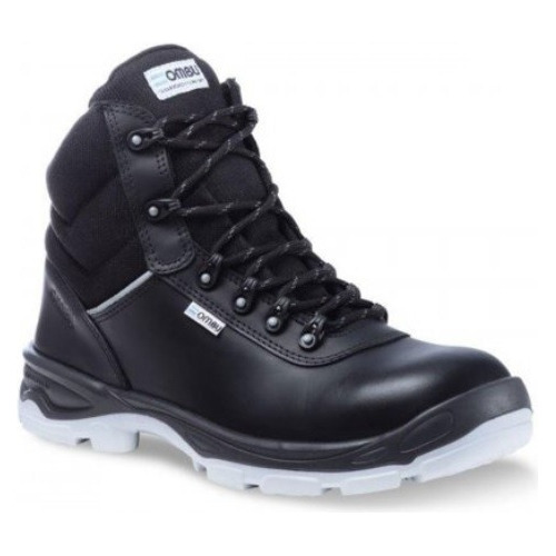 Botin Calzado De Seguridad Y Trabajo Ombú Ozono Negro + Crema Dux