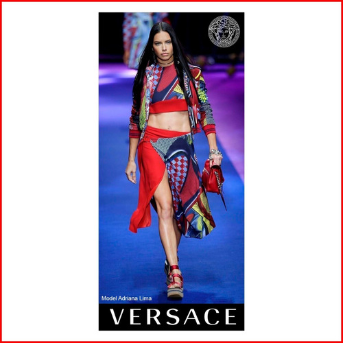 Poster Fotográfico Versace Fashion Adriana Lima - 120x60cm