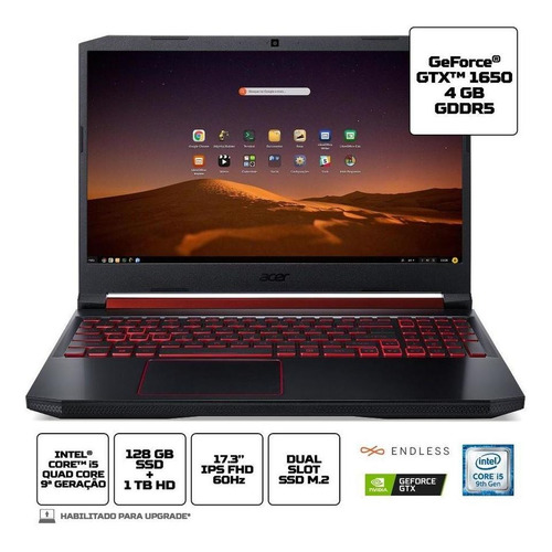 Notebook Gamer Nitro 5 An517-51-55nt Ci5 8gb 128gb Gtx 1650