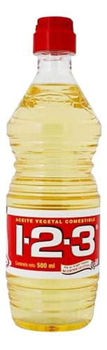Aceite Vegetal 123 Botella 500 Ml  Vegetal Hecho En Mexico