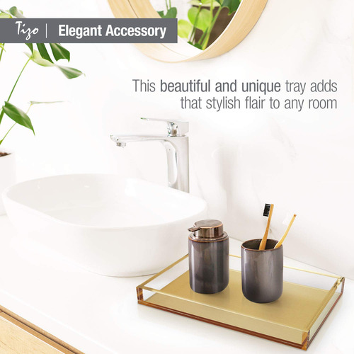 Bandeja Tizo Design Elegant Lucite, 12 X 8 Cm, Acrílico Tran