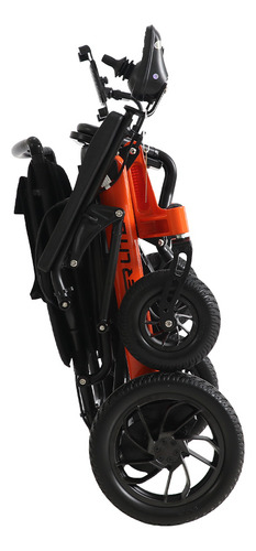 Cadeira De Rodas Motorizada Dobrável Pop Summer Power Lite Cor Laranja