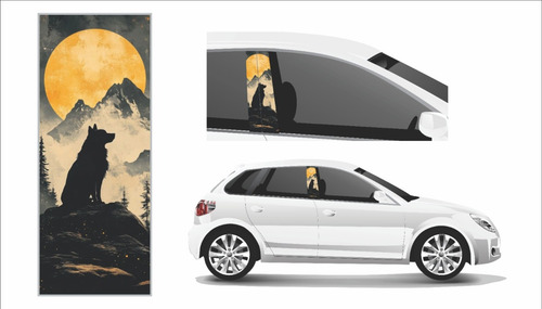 Sticker Forrar Postes Pilar Ventanilla Auto Animal 001