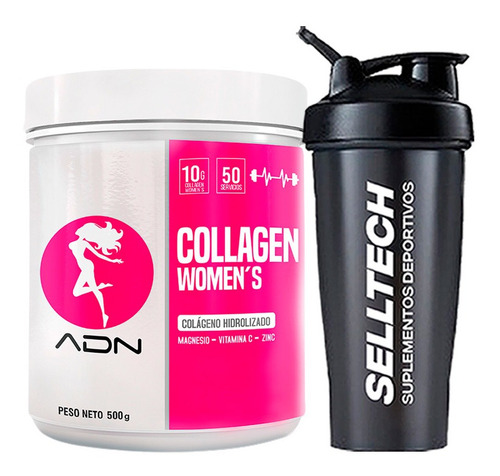 Colágeno Adn Collagen Women 500gr Mora + Shaker