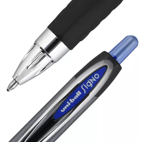 Pluma De Gel Uni-ball Signo 207 Retráctil, Tinta Azul, Punta Audaz 1 Mm, Escritura Suave Y Precisa. Ideal Para Oficina Y Estudio.