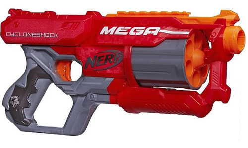 Pistola Nerf Mega Cyclone Shock Con Tambor Giratorio