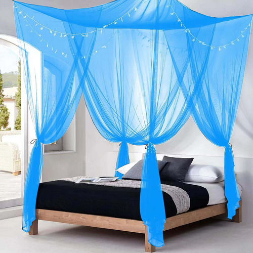 Dosel De Cama Con 4 Postes En Las Esquinas, Red Colgante