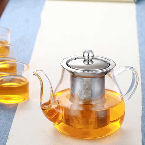 Tetera De Vidrio Transparente, Té De Kung Fu Soplado 400ml