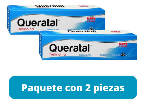Tretinoína Queratal 0.05% Crema Para Acné Y Arrugas 2 Pack