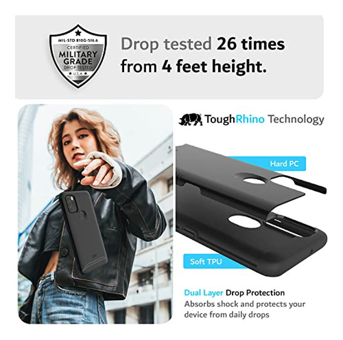 Funda Para Blu G91 Pro Matte Negro Delgado Plastico Duro