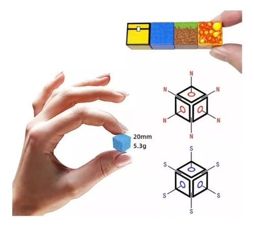 T Conjunto De Blocos Magnéticos Minecraft Construção 100 Uni