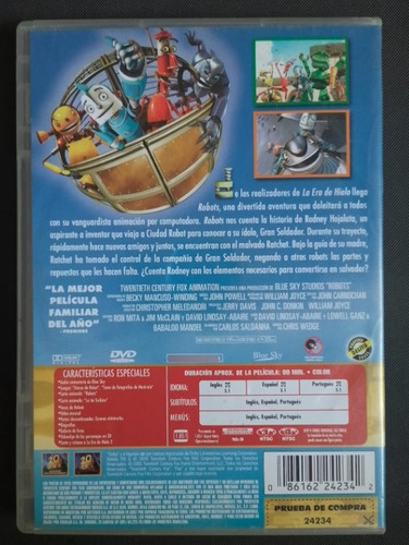 Robots Pelicula Dvd (Usado)