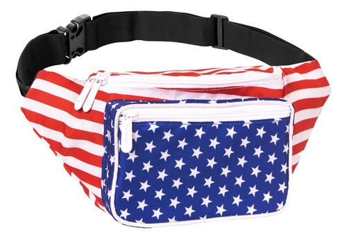 Fanny Pack Usa: Bolsa De Cinturón Con Bandera Americana