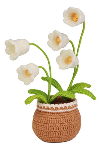 Crochet Kit Flores En Maceta Varios Tipos Todo Incluido Diy! Campanitas
