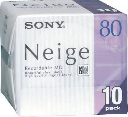 Minidiscs Vírgenes Sony Neige, 80 Minutos De Duración, X10