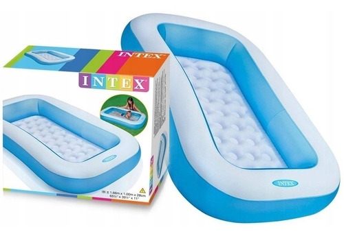 Piscina Inflable Para Bebe Azul  166x100x25cm Envio Gratis