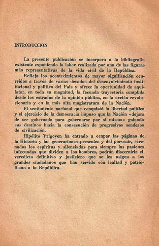 Hipolito Yrigoyen Documentacion Historica (1934)