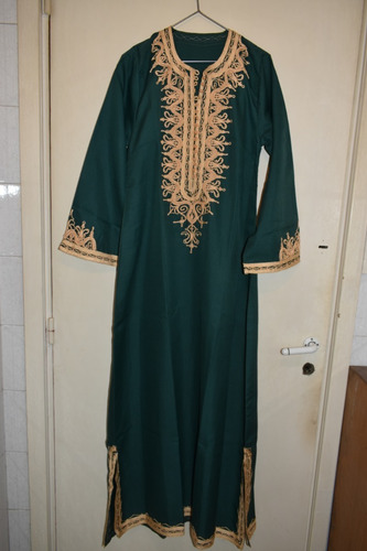 Kaftan Vestido Tunica  Marroqui Marruecos Verde 