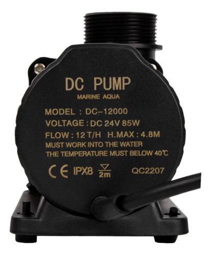 Bomba Submersa Oceantech Dc-12000 Eletrônica Bivolt 85 W