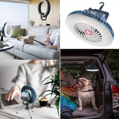 Mini Ventilador De Camping Con Iluminación Portátil Para Car