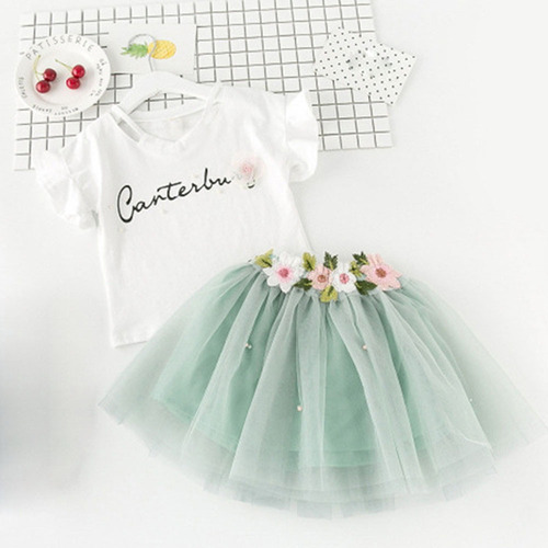 Conjunto De Camisetas Con Estampado De Ropa Para Niñas Y Fal