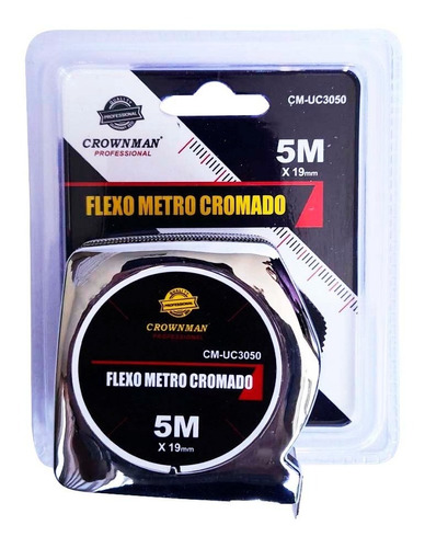 Huincha Para Medir De 5mts X 19mm Flexo Crownman 