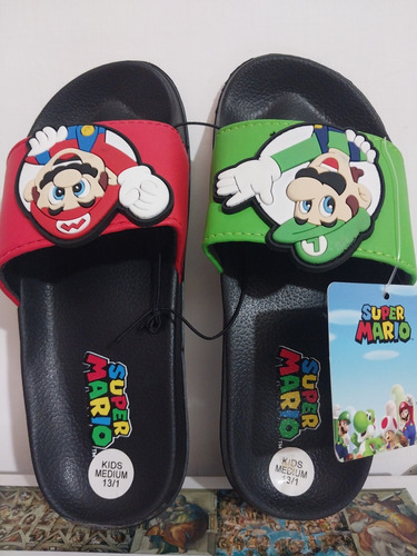 Cholas Mario Bross Original Kids 13/1   Medium 21cm Pantufla