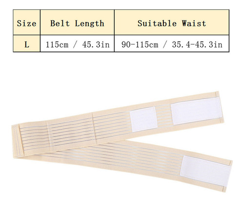 Cinturón Abdominal Transpirable Ajustable Diálisis