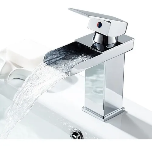 Llave De Grifo Monomando Lavabo Cascada Acabado Niquel Negro