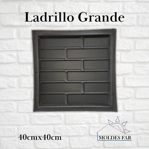 Molde De Goma Ladrillo Grande Pack X3