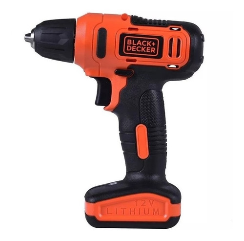 Furadeira e Parafusadeira 10mm Sem Fio Black Decker, Modelo ‎LD12SP, com Estojo de Plástico, Parafusadeira a Bateria, Kit com 13 Acessórios, 1 Bateria, 1 Carregador, Bivolt