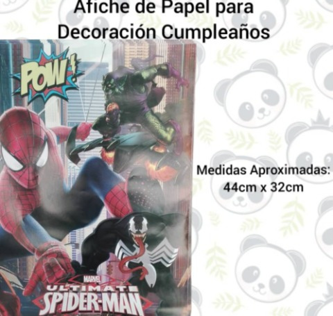 Afiche Para Piñata Cumpleaños Precio Por 2 Spiderman Venom 