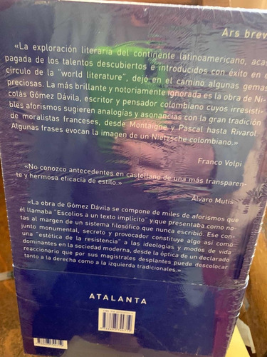 Escolios A Un Texto Implícito. Nicolás Gómez Davila Atalanta