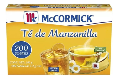 Mccormick Té De Manzanilla, 200 Sobres 240gr Msi