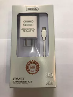 Cargador iPhone Turbo Carga Rápida Fast Charger Kit 3.6a Vid