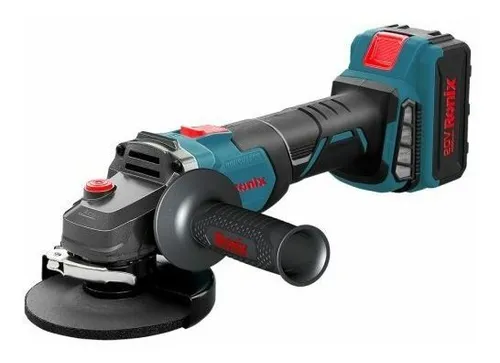Amoladora a batería Ronix 8901K color negro y azul y rojo 22 V + accesorio + 2 bat 4ah