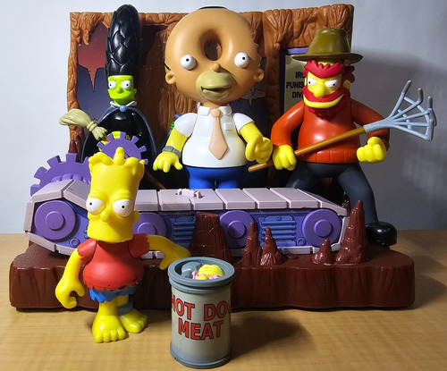 Los Simpsons Playmates - Set Horror Homero Dona Willie Hugo 