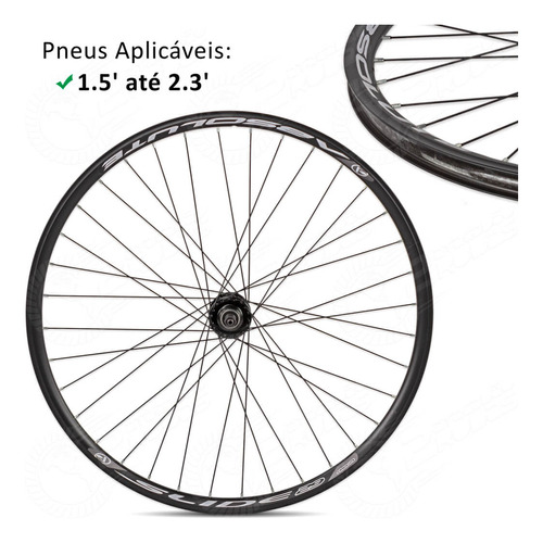 1 Roda Aro 29 Traseira Mtb Freio Disco Cubo Esfera Rosca 36f