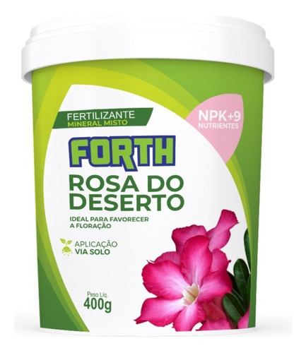 Adubo Fertilizante Forth Rosa Do Deserto Flor Floração 400g