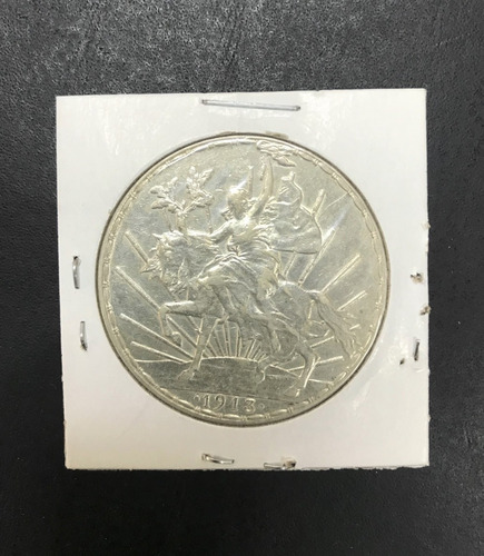  Moneda Un Peso Plata Caballito 1913 En Condición Alta 