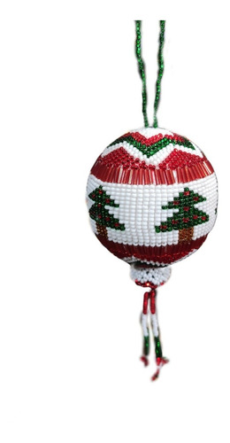 Esferas Artesanales Con Chaquiras Para Árbol De Navidad