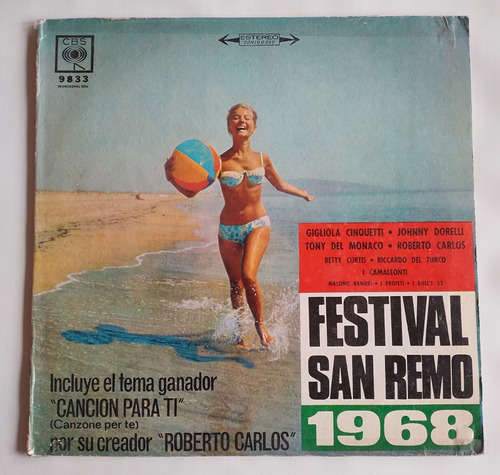 Festival San Remo 1968 Cinquetti Roberto Carlos  Vinilo Lp