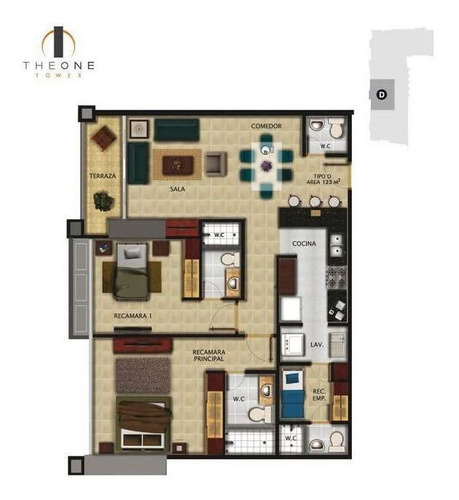 Imagen 11 de 14 de Venta De Apartamento De 118 M2 En Ph The One Tower 21-5214