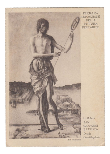 1933 Italia Postal De Exposicion De Arte Escuela De Ferrara