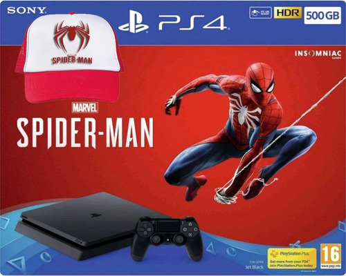 Consola Ps4 Slim 1tb + Spiderman + Control +obseqio: Gorra