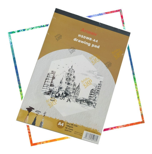 Imagen 1 de 2 de Block 40 Hojas Dibujo A4 Artmate 21 X 29,7cm Sin Acido
